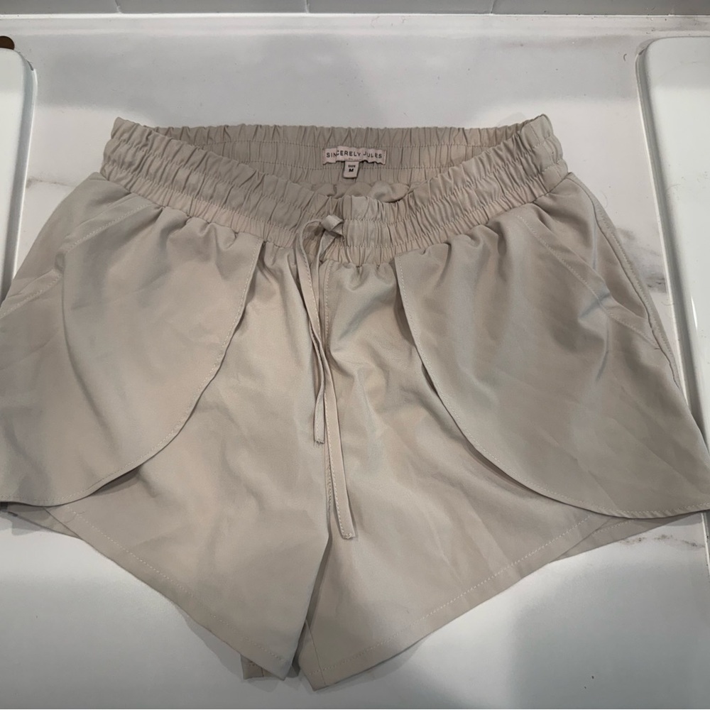 Sincerely Jules Women's Tan Athletic Shorts